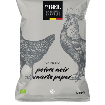 ReBEL premium & organic crisps - black pepper 125g*