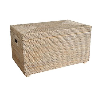 Caja de refuerzo de madera cerusa blanca Croisières