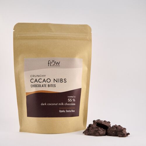 Crunchy Chocolate Nibs Bites "Brownie" with Dark Milk Chocolate