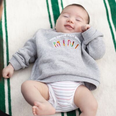 Organic Baby Sweater - Mon Coeur Fait Boum - Mini