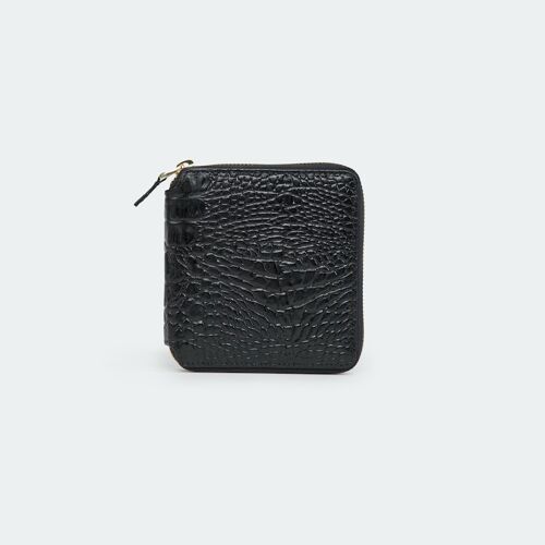 Square Wallet Deluxe Croco Black