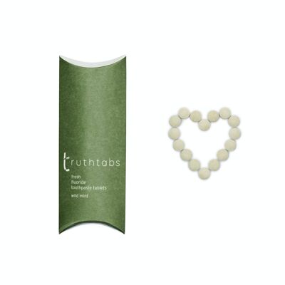 Truthtabs - Preisgekrönte Zahnpasta-Tabletten mit Wild-Minz-Geschmack. Ein Monatsvorrat x 20