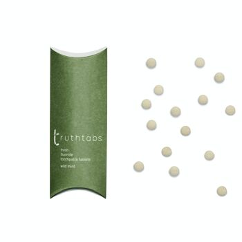 Truthtabs - Comprimés primés de dentifrice à saveur de menthe sauvage. Un mois d'approvisionnement x 20 2
