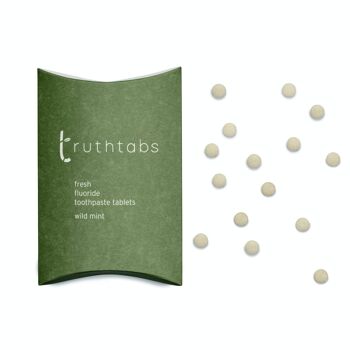 Truthtabs - Comprimés primés de dentifrice à saveur de menthe sauvage. Approvisionnement de trois mois x 20 2