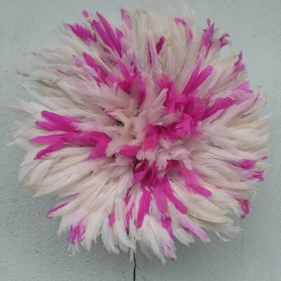 Juju hat blanc moucheté rose 35 cm