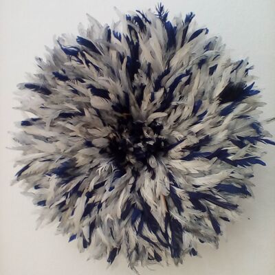 Juju Hut gesprenkelt grau Marineblau und Weiß 60 cm
