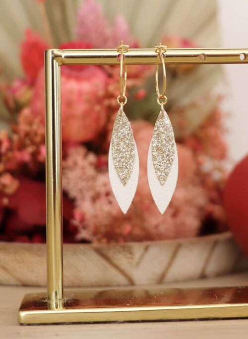 Boucles d'oreilles Bandama - Blanc
