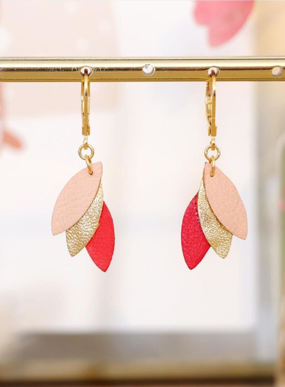 Orecchini Casamance - Lampone, Terracotta