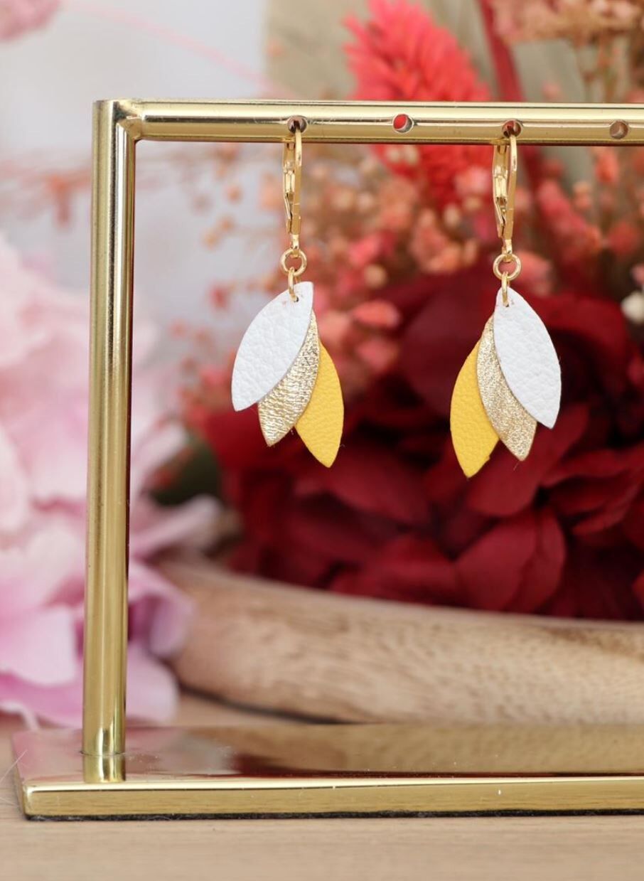 Orecchini Casamance - Canarino, Bianco