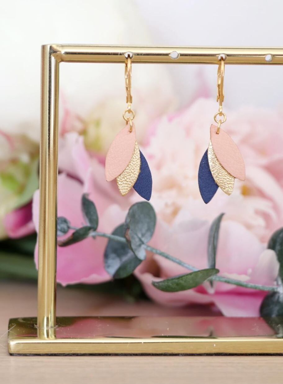 Orecchini Casamance - Navy, Terracotta