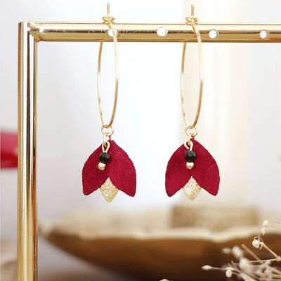 Boucles d'oreilles Koura - Carmin