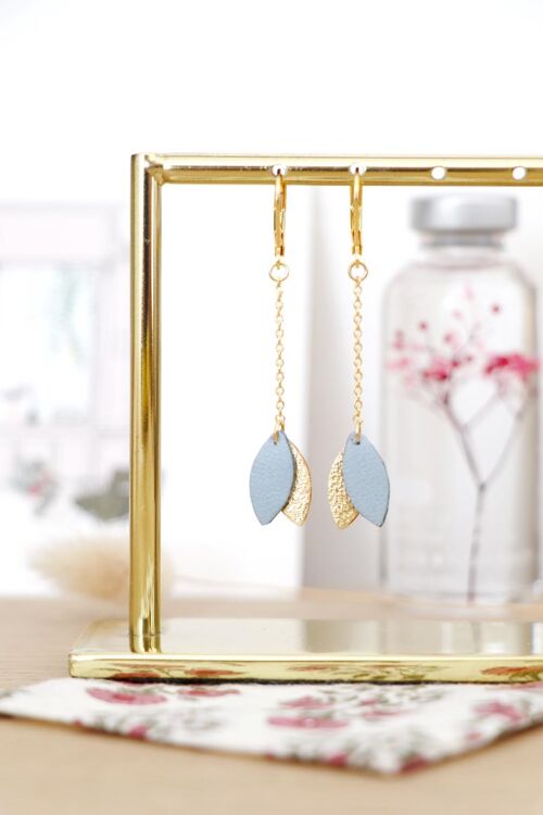 Boucles d'oreilles Mino - Bleu pastel