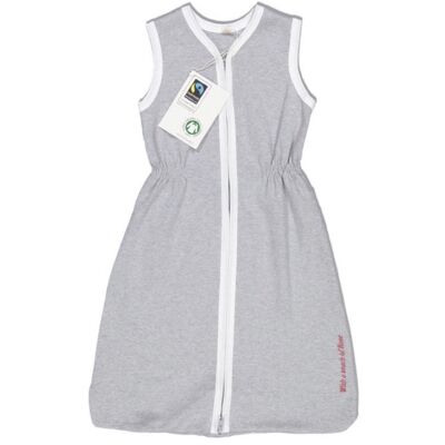 Sleep sack, grey melange - white - 90 cm