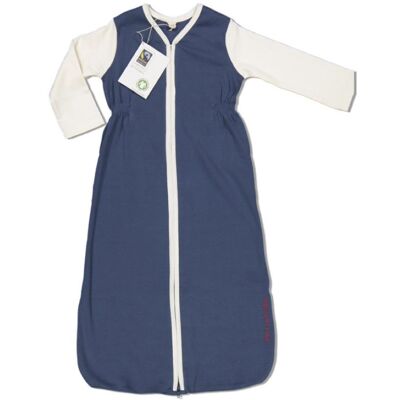 Sleep sack with sleeves, navy - natural - 110 cm