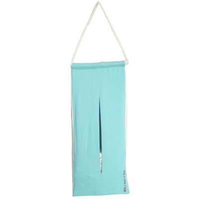 Diaper bag / storage bag, turquoise - white