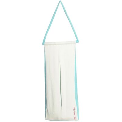 Diaper bag / storage bag, white - turquoise