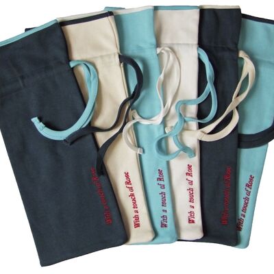 Warm water bottle bag, turquoise - navy (in Dutch: kruikzak)