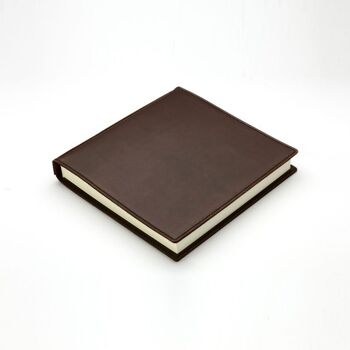 Carnet de note / Livre d'or cuir M - Chocolat 1