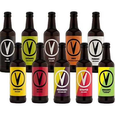 The range of La Verteuse beer