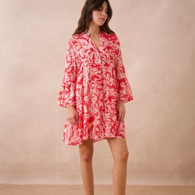Kurzes Kleid mit Saint-Tropez-Print - CK08110
