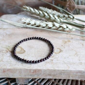 Bracelet grenat grade A - 4MM 3