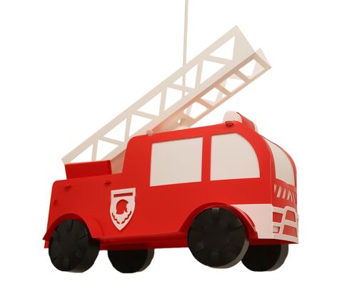 Lampe suspension enfant camion pompier