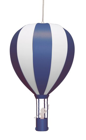 Lampe suspension enfant montgolfiere bleue 1