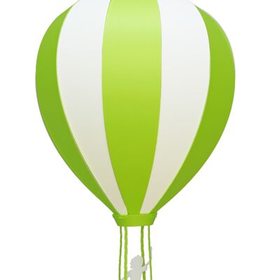 Lampe suspension enfant montgolfiere vert pomme