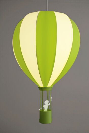 Lampe suspension enfant montgolfiere vert pomme 4