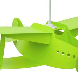 Lampe suspension enfant avion vert pomme