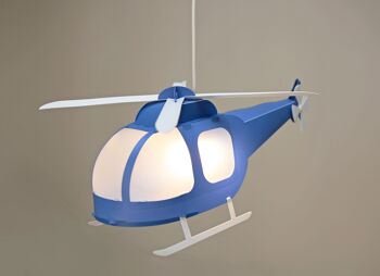 Lampe suspension enfant helicoptere bleu 4