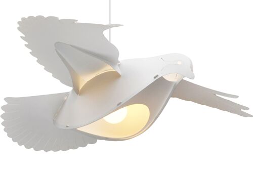 Lampe suspension enfant colombe blanche