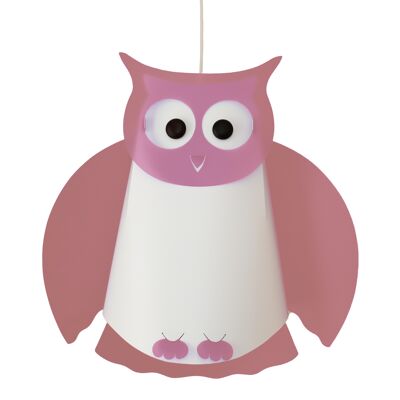 PINK OWL CHILDREN'S HANGING LAMP