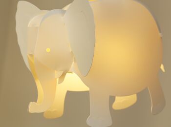 Lampe suspension enfant elephant ivoire 3