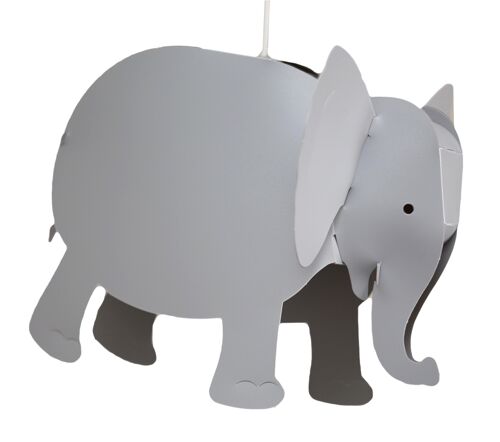 Lampe suspension enfant elephant gris