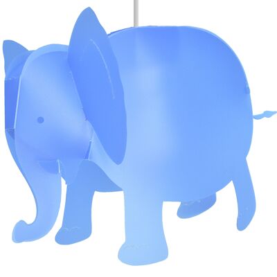 Lampe suspension enfant elephant bleu