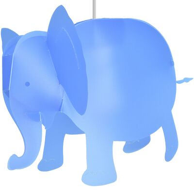 Lampe suspension enfant elephant bleu