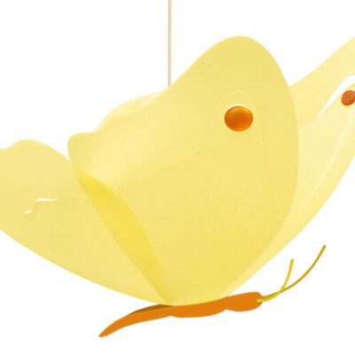 YELLOW AND ORANGE BUTTERFLY CHILDREN'S HANGING LAMP
