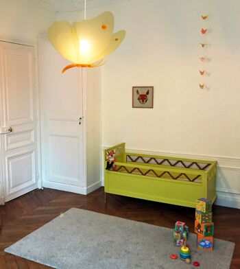 Lampe suspension enfant papillon jaune et orange 3