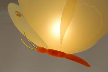 Lampe suspension enfant papillon jaune et orange 4