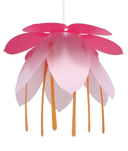 Lampe suspension enfant fleur fushia et rose