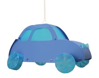 Lampe suspension enfant voiture bleu et turquoise 1