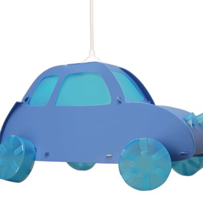 Lampe suspension enfant voiture bleu et turquoise