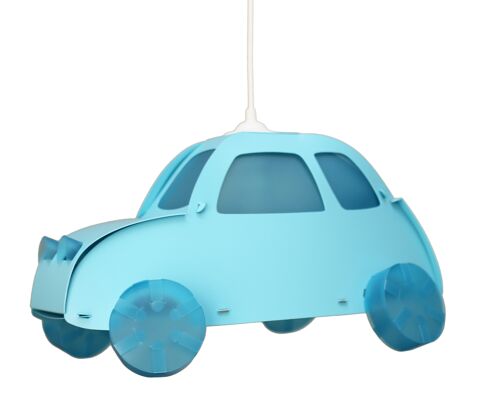 Lampe suspension enfant voiture turquoise