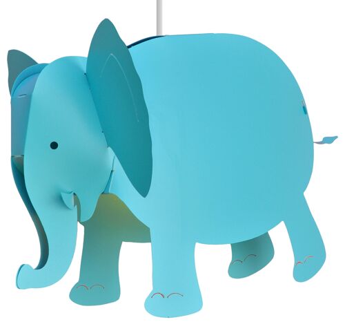 Lampe suspension enfant elephant turquoise