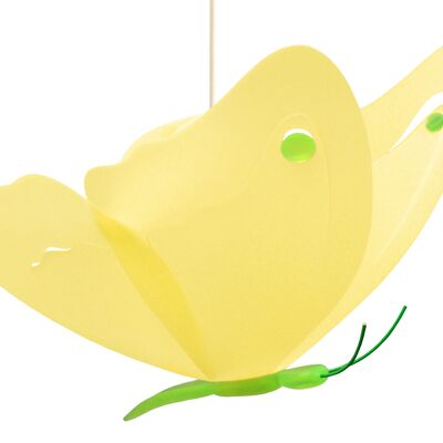 YELLOW AND ANISE BUTTERFLY CHILDREN'S HANGING LAMP