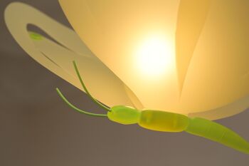Lampe suspension enfant papillon jaune et anis 4