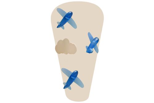 Applique enfant petits avions bleus