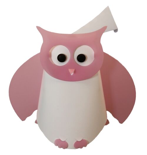 Applique enfant hibou rose