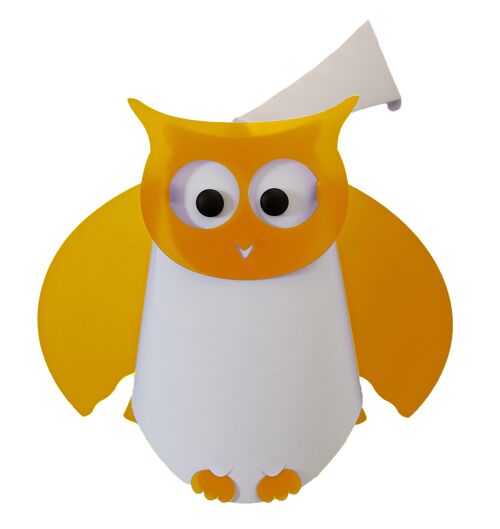 Applique enfant hibou orange